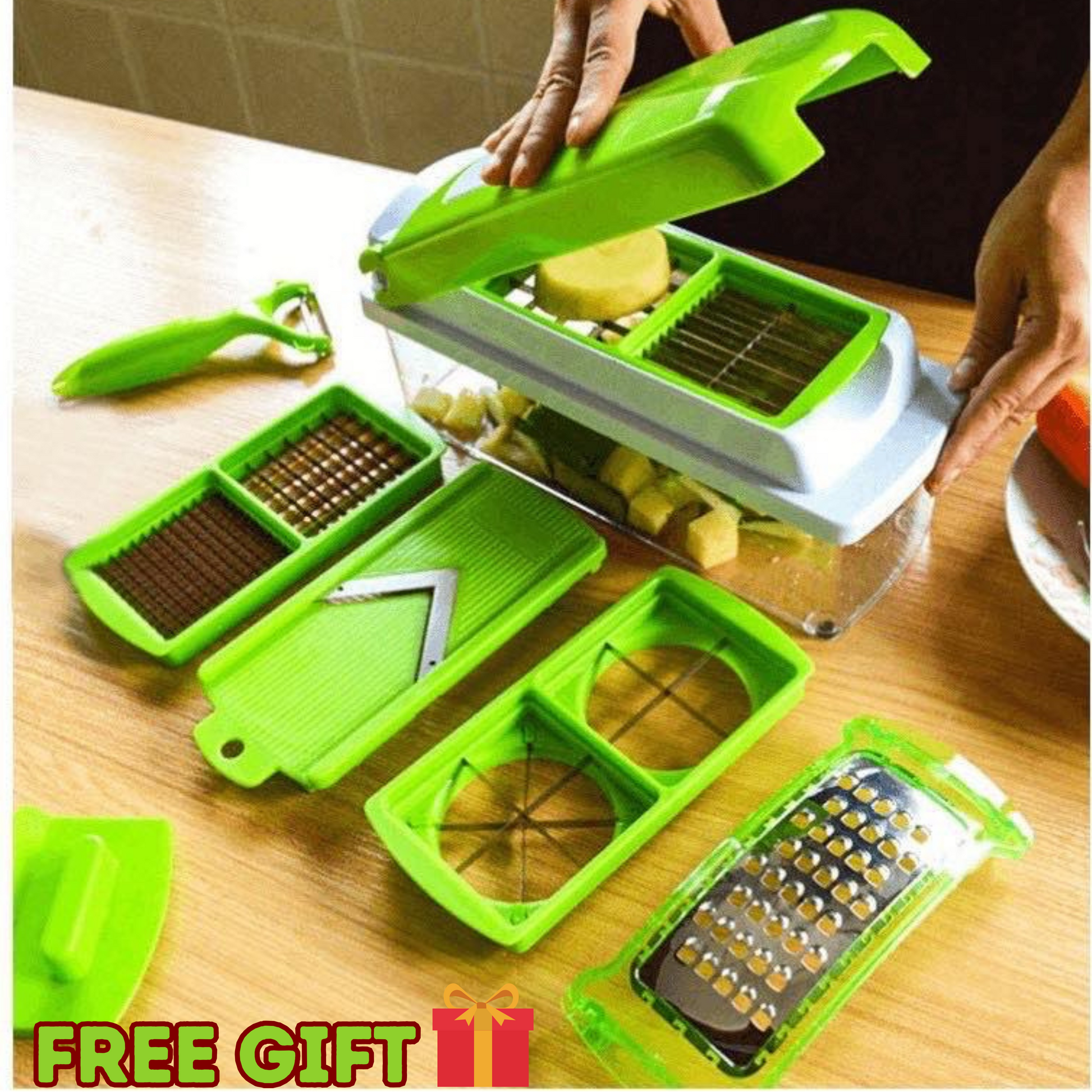 Multi-Function 16-in-1 Cutter – Slice, Dice, Grate & More