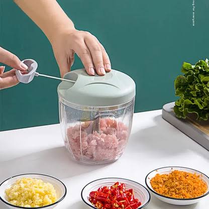 Manual Rope Hand Chopper – Fast & Easy Vegetable Cutter